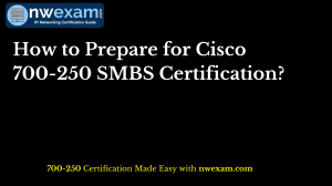 Cisco 700-250 SMBS Certification Prep Guide