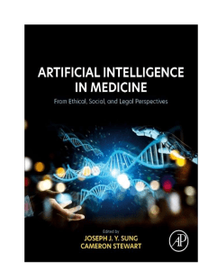 AI in Medicine: Ethical, Social, Legal Perspectives