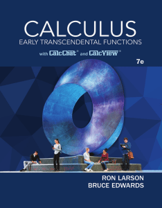 Calculus: Early Transcendental Functions Textbook