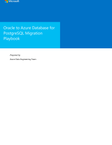 Oracle to Azure PostgreSQL Migration Playbook