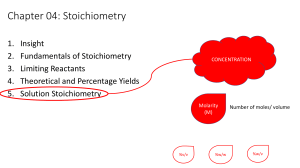 Stoichiometry & Solution Chemistry Presentation