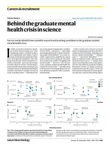 Graduate Mental Health in Science: Research & Teaching Impacts