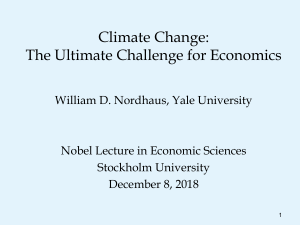 Climate Change & Economics: Nordhaus Nobel Lecture