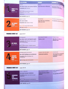 English Language Coursebook: Units 1-5