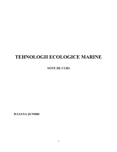 Tehnologii Ecologice Marine - Note de Curs