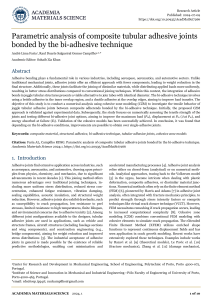 Composite Tubular Adhesive Joints Analysis