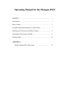 Olympus BX51 Microscope Operating Manual