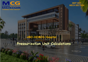 Hospital Pressurization Unit Calculations