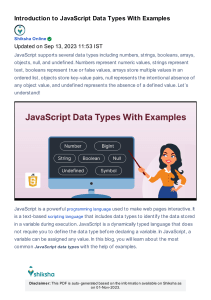 JavaScript Data Types Explained with Examples