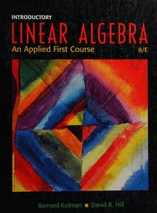 Introductory Linear Algebra Textbook