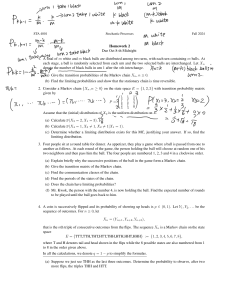 Stochastic Processes Homework 2: Markov Chains & Probability