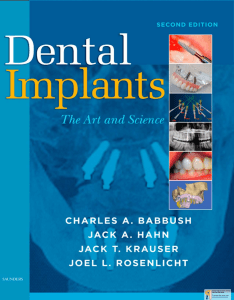 Dental Implants: The Art and Science Textbook