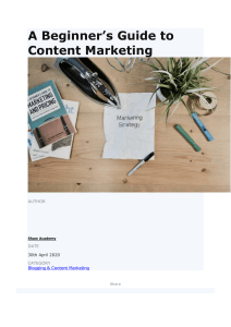 Content Marketing Beginner's Guide