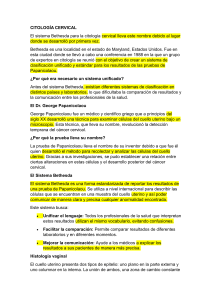 Citología Cervical: Sistema Bethesda y Papanicolaou