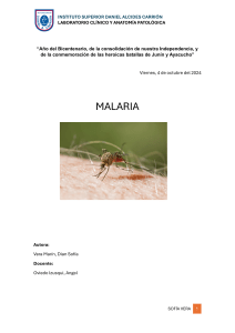 Informe de Laboratorio: Malaria