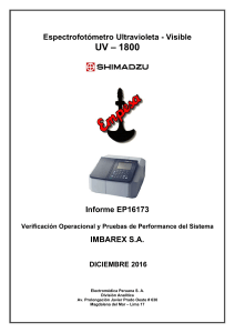 Informe de Verificación Espectrofotómetro UV-Vis