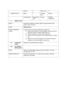 8th Grade Science Lesson Plan: States of Matter