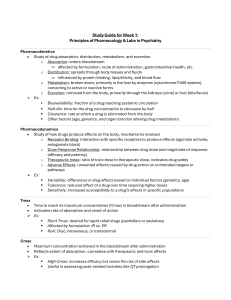 Pharmacology & Psychiatry Study Guide