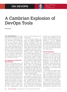 DevOps Tools: Cambrian Explosion & Diversity