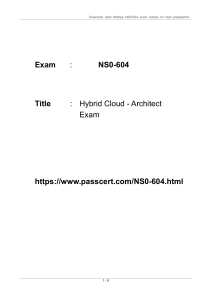 NetApp NS0-604 Exam Dumps: Hybrid Cloud Architect