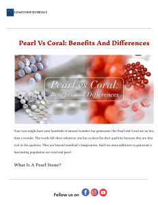 Pearl vs Coral: Benefits and Differences