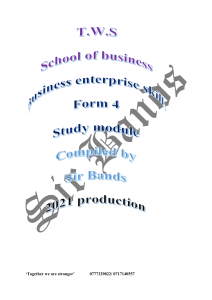 Business Enterprise Skills Study Module