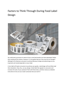 Food Label Design: Key Factors for Success