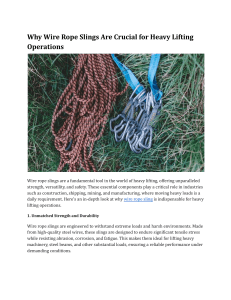 Wire Rope Slings: Crucial for Heavy Lifting