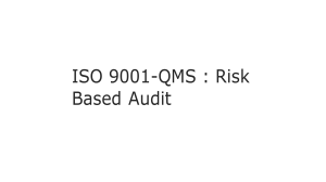 ISO 9001 Risk-Based Audit Policy