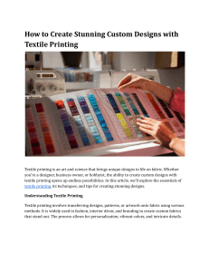 Textile Printing: Custom Design Guide