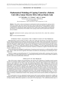 Robotic Copying Control Modeling