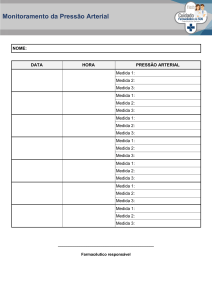 Formulário de Monitoramento da Pressão Arterial