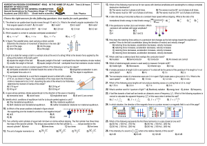 High School Physics Exam: Mechanics, Waves, Electromagnetism