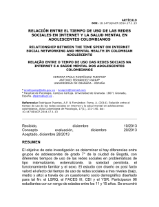 Redes Sociales y Salud Mental en Adolescentes Colombianos