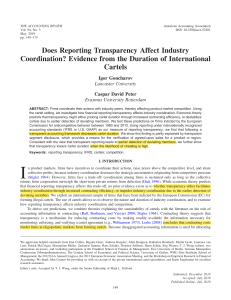 Reporting Transparency & Cartel Duration: An Empirical Study