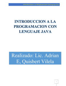 Introducción a la Programación con Java