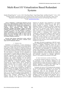 Multi-Root I/O Virtualization Based Redundant Systems