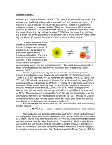 What is a Muon? Properties, Discovery, and Decay