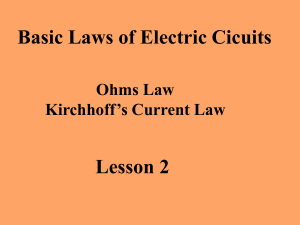 Basic Electric Circuit Laws: Ohm's & Kirchhoff's