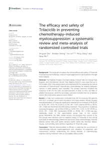 Trilaciclib for Chemotherapy-Induced Myelosuppression: A Review