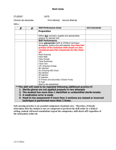 Clinical Skills Check-off Sheet