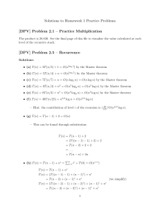 Homework 1 Solutions: Algorithms & Data Structures