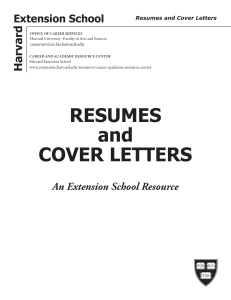 Resumes and Cover Letters Guide