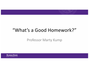 What's a Good Homework? Presentation