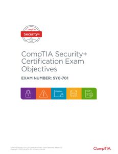 CompTIA Security+ SY0-701 Exam Objectives