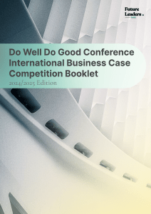 Do Well Do Good Business Case Competition Booklet