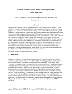 Assessing Global Awareness in STEM Students