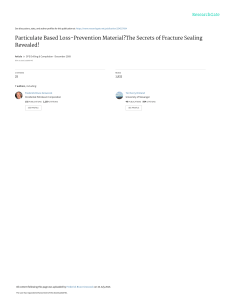 Fracture Sealing with Particulate Loss-Prevention Material