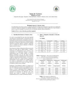 Suma de Vectores: Informe de Laboratorio