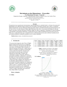 Movimiento de Proyectiles: Informe de Laboratorio